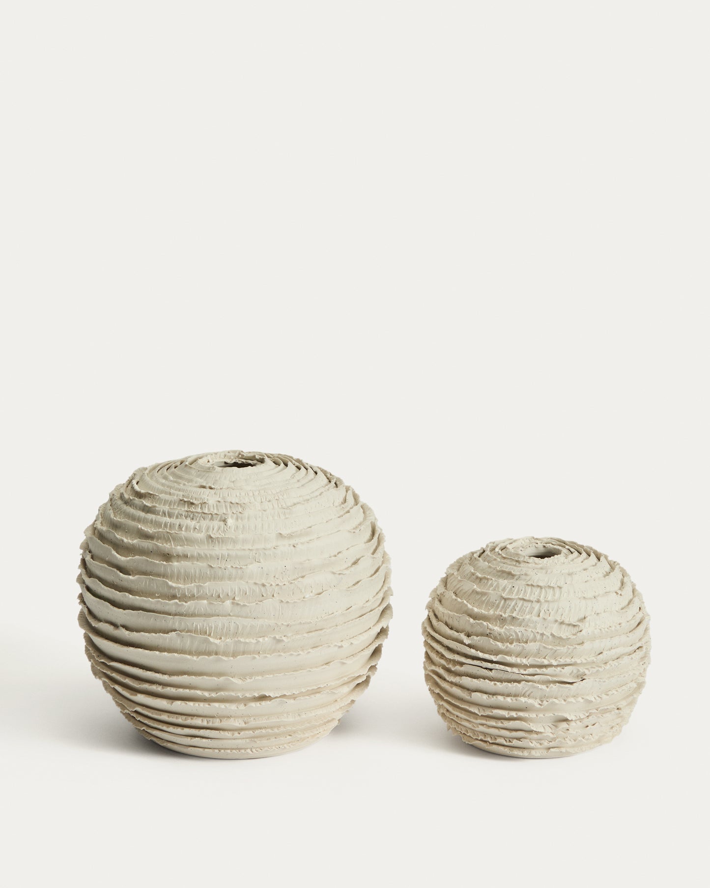 Vaso Evania in ceramica beige 21 cm