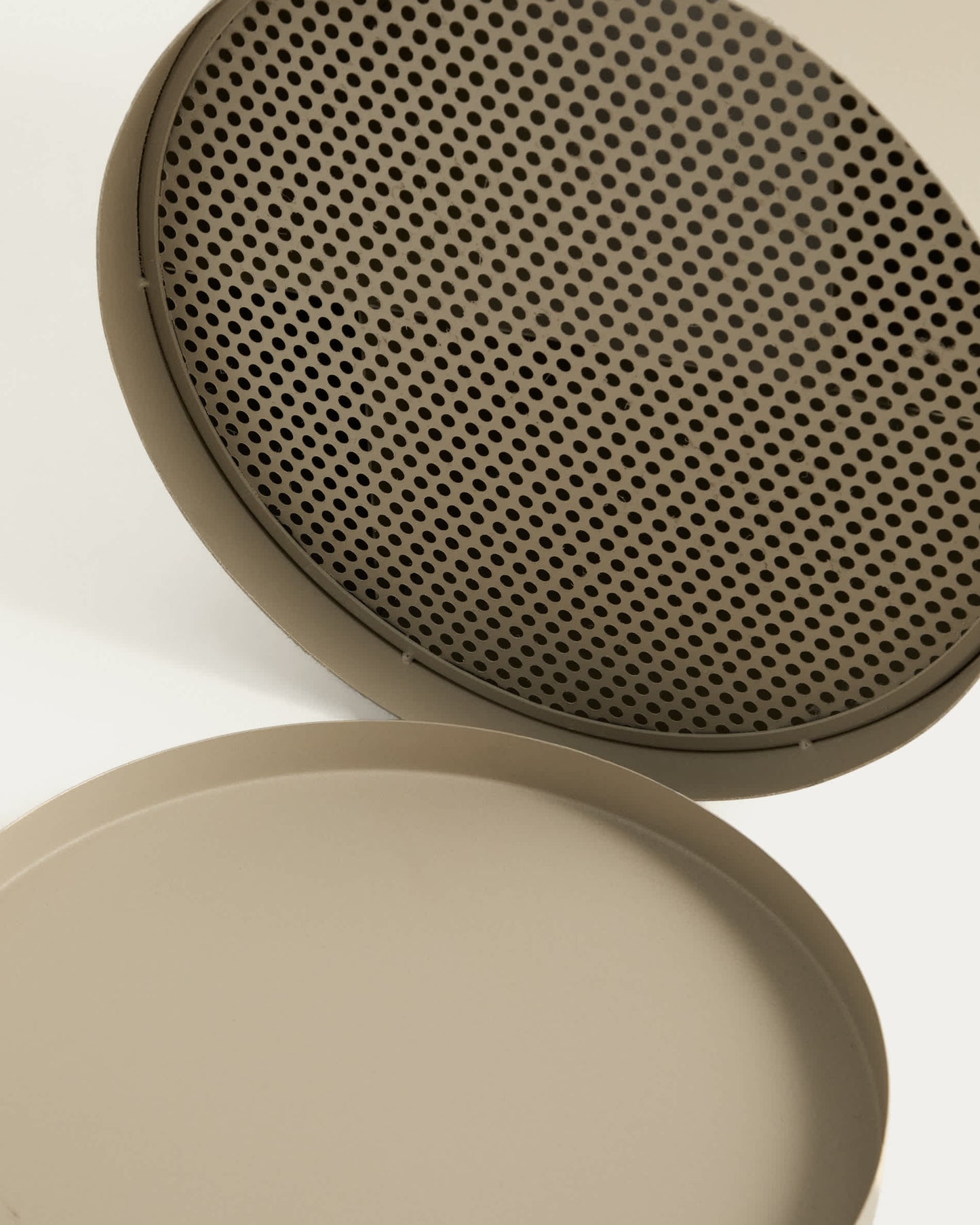 Portaombrelli grande Atin in metallo beige