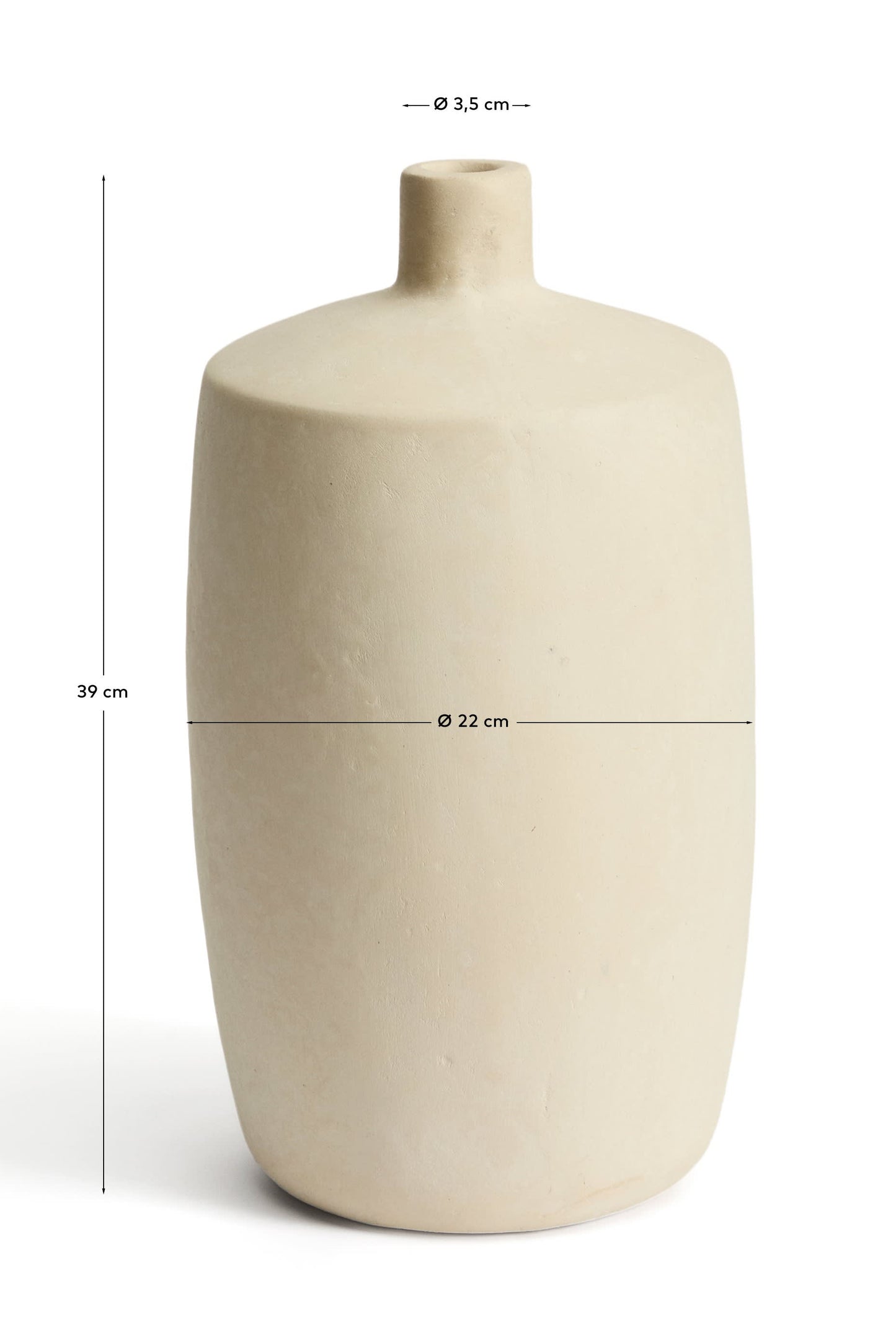 Vaso Mireni in cartapesta beige Ø 39 cm