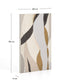 Tela astratta Marvilo grigio e senape 60 x 90 cm