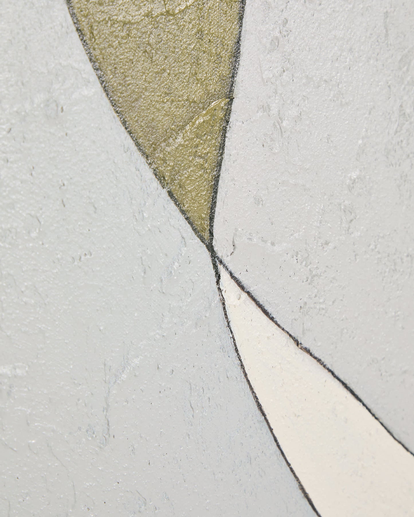 Tela astratta Marvilo grigio e senape 80 x 100 cm