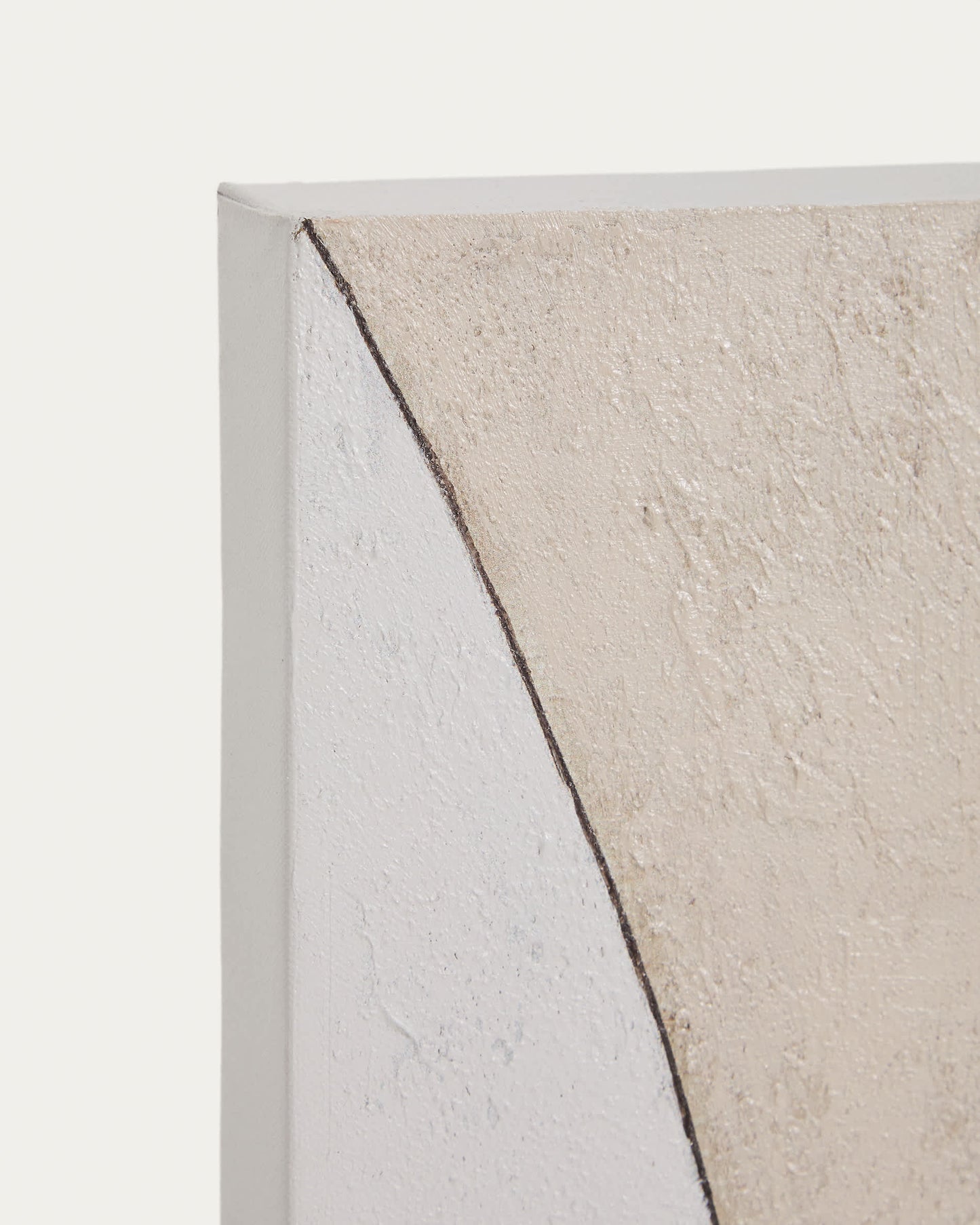 Tela astratta Marvilo grigio e senape 80 x 100 cm