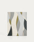 Tela astratta Marvilo grigio e senape 80 x 100 cm