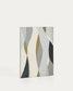 Tela astratta Marvilo grigio e senape 80 x 100 cm