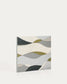 Tela astratta Marvilo grigio e senape 80 x 100 cm