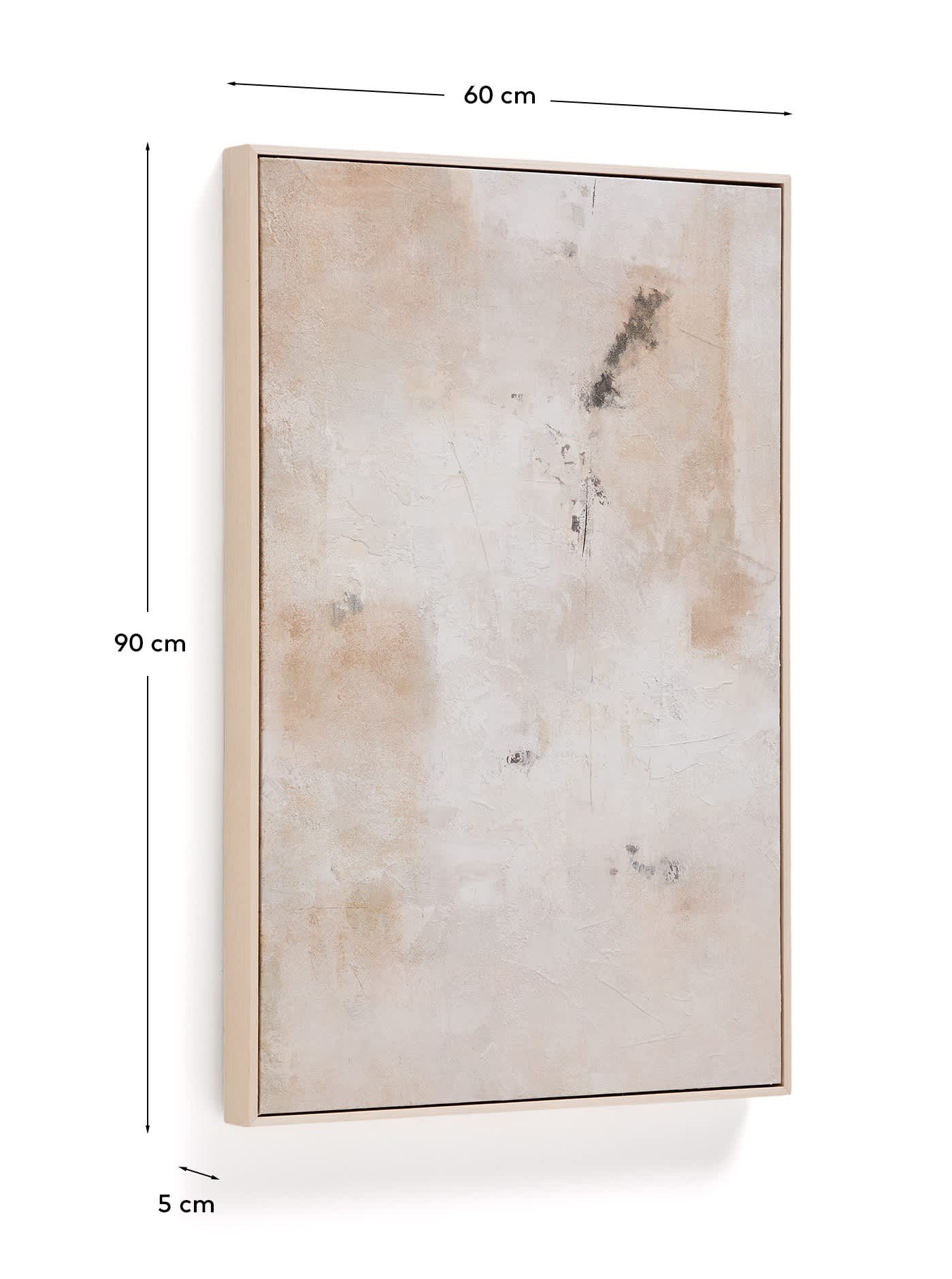 Quadro astratto Silpa beige 60 x 90 cm