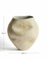 Vaso Medira in ceramica ecrù e gialla 35,5 cm