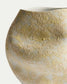 Vaso Medira in ceramica ecrù e gialla 35,5 cm