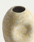 Vaso Medira in ceramica ecrù e gialla 32,5 cm