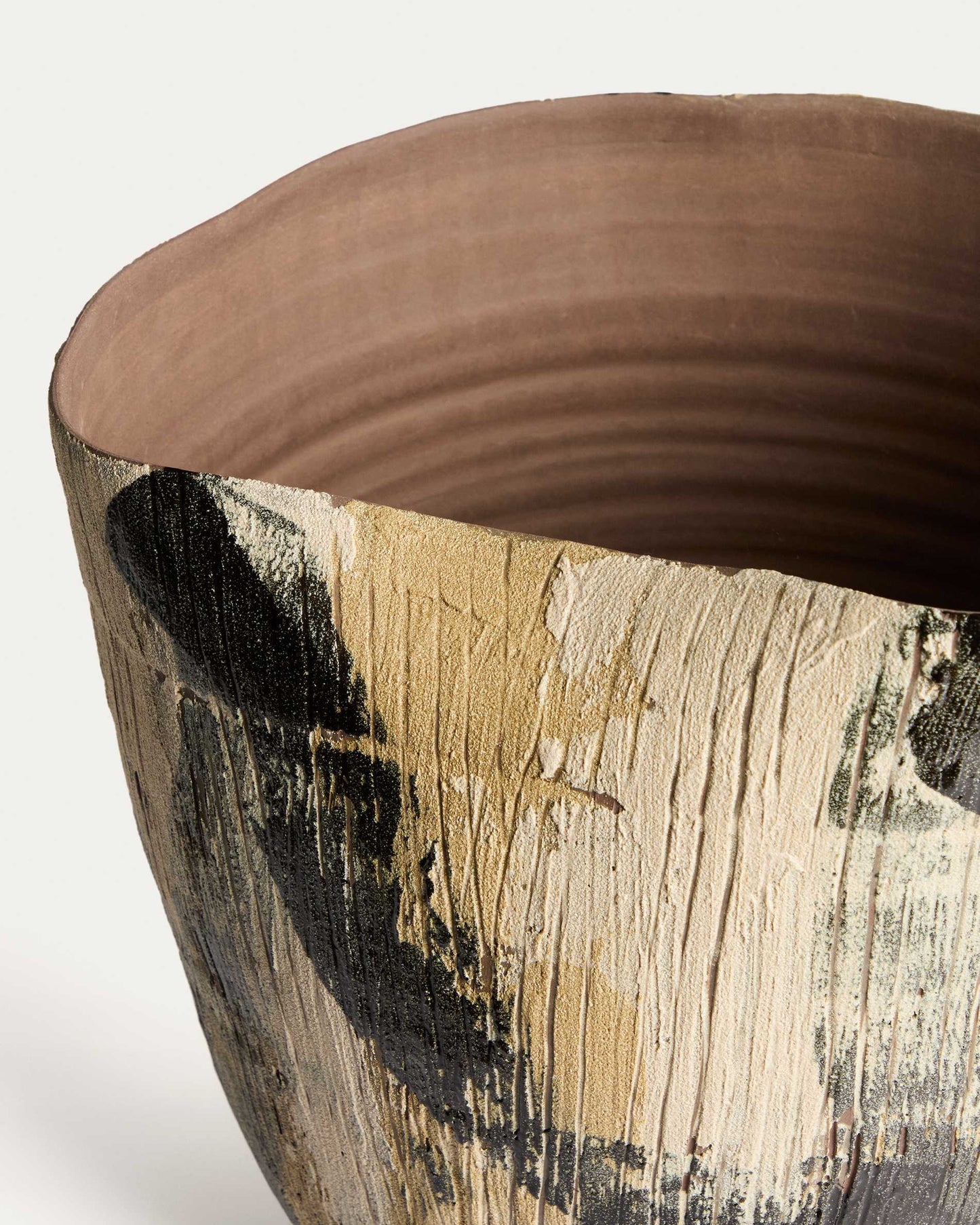 Vaso Dirva in ceramica marrone 38 cm
