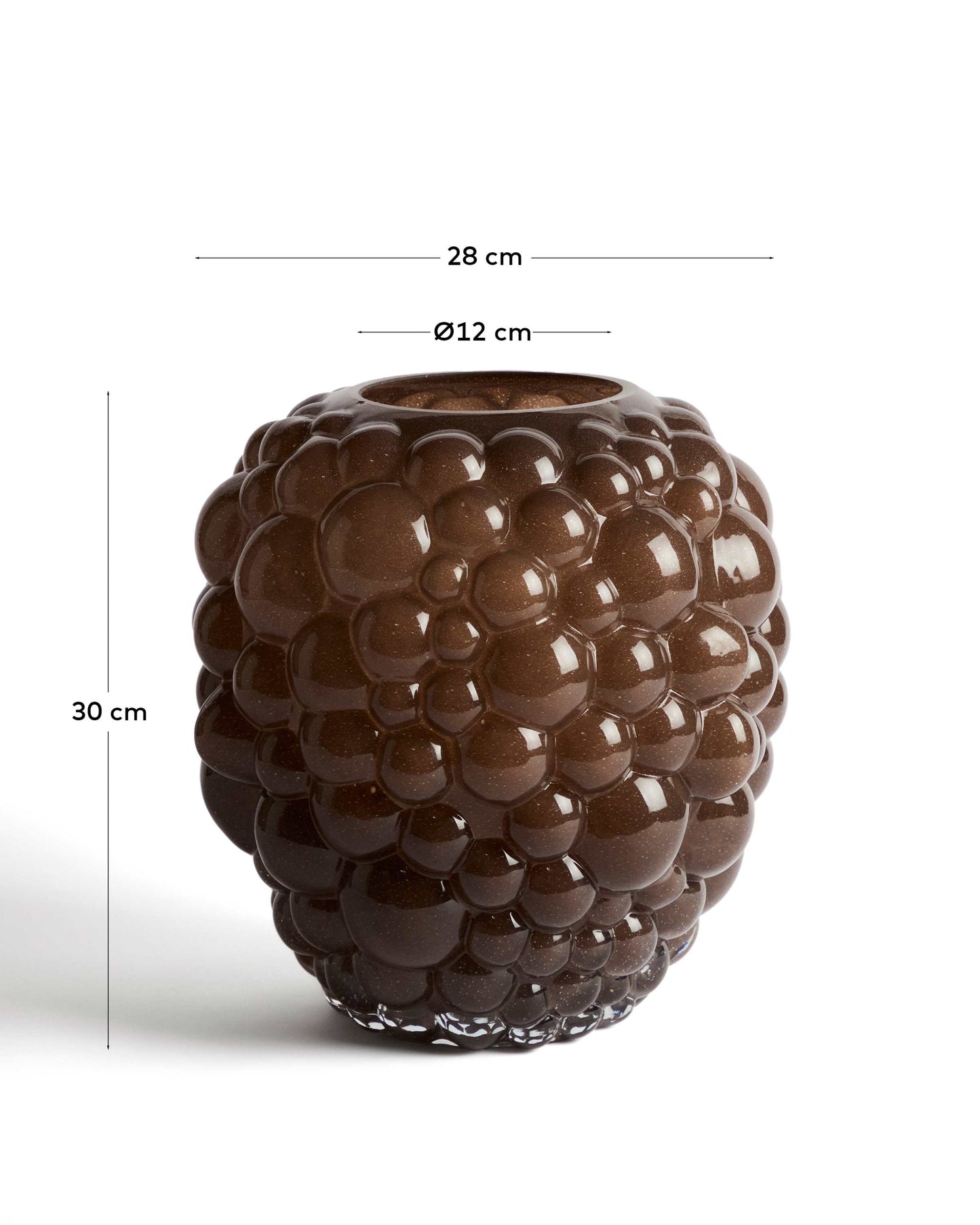 Vaso Mure in vetro marrone 30 cm