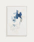 Quadro astratto Erale grigio e blu dipinto a mano (60 x 90 cm)