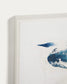 Quadro astratto Erale grigio e blu dipinto a mano (80 x 100 cm)