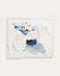 Quadro astratto Erale grigio e blu dipinto a mano (80 x 100 cm)