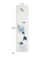 Quadro astratto Erale grigio e blu dipinto a mano (47 x 182 cm)