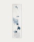 Quadro astratto Erale grigio e blu dipinto a mano (47 x 182 cm)