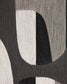 Quadro astratto Onure in bianco e nero (60 x 90 cm)