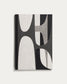 Quadro astratto Onure in bianco e nero (60 x 90 cm)