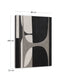 Quadro astratto Onure in bianco e nero (80 x 100 cm)