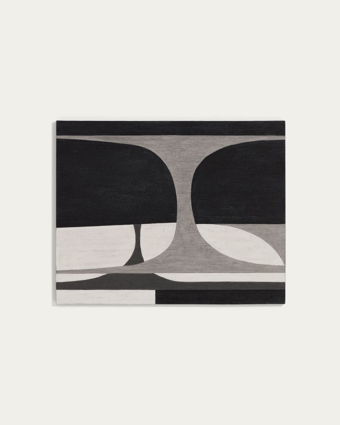 Quadro astratto Onure in bianco e nero (80 x 100 cm)