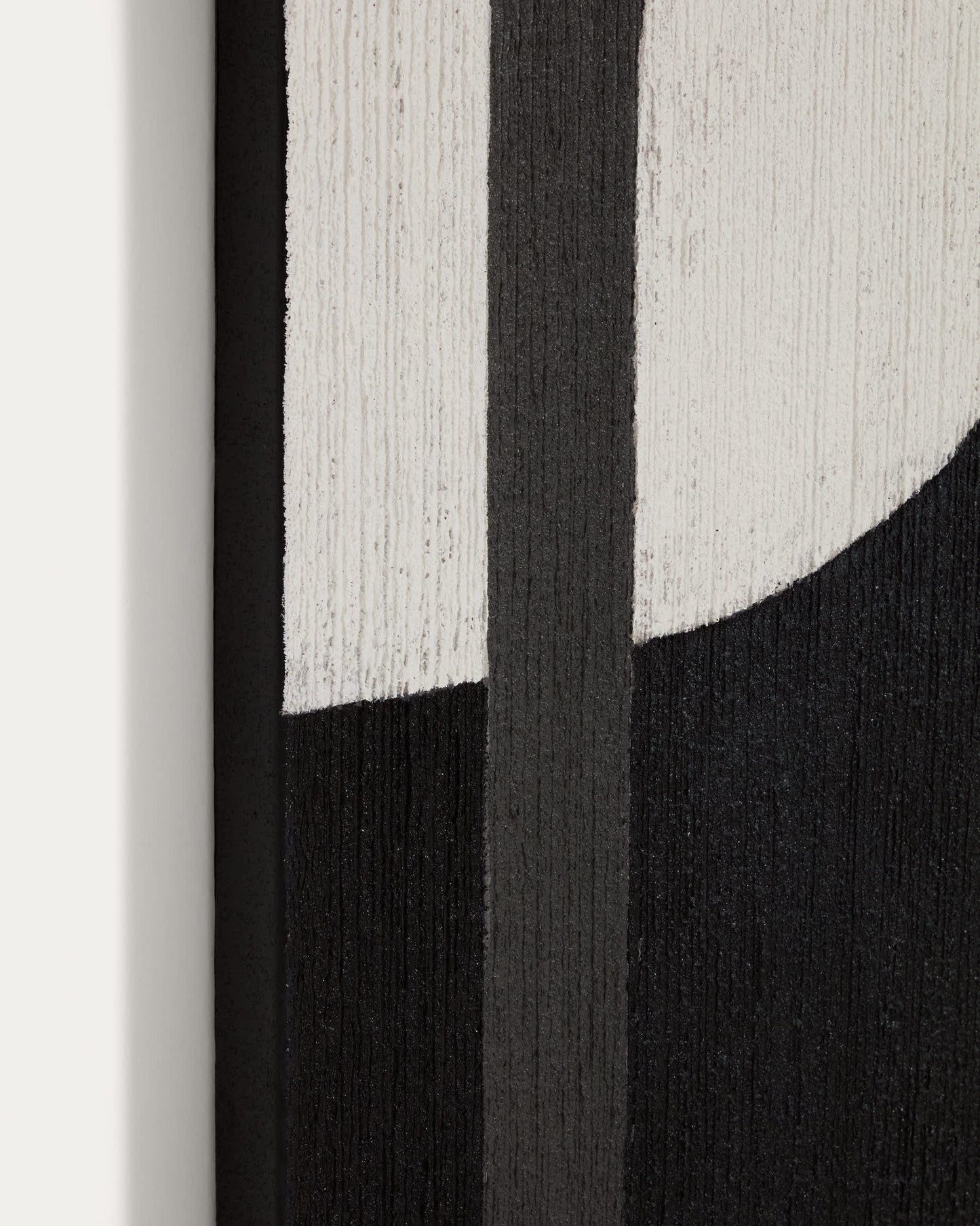 Quadro astratto Onure in bianco e nero (120 x 200 cm)