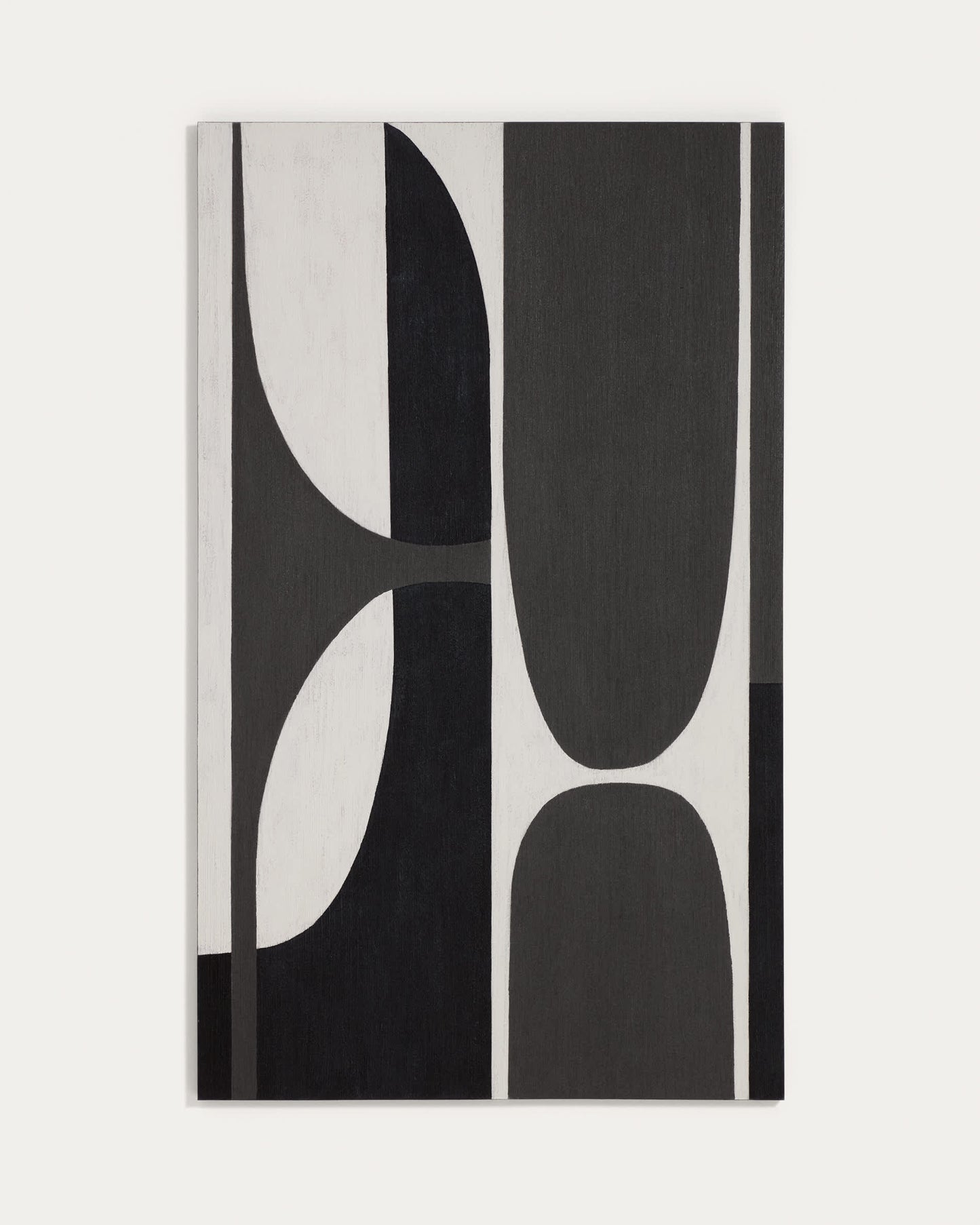 Quadro astratto Onure in bianco e nero (120 x 200 cm)