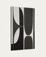 Quadro astratto Onure in bianco e nero (120 x 200 cm)