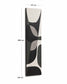 Quadro astratto Onure in bianco e nero (45 x 180 cm)