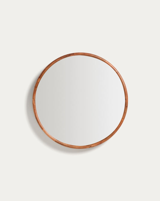 Specchio Berale in legno di acacia Ø 49,5 cm