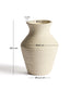 Vaso Pria in cartapesta beige 25 cm