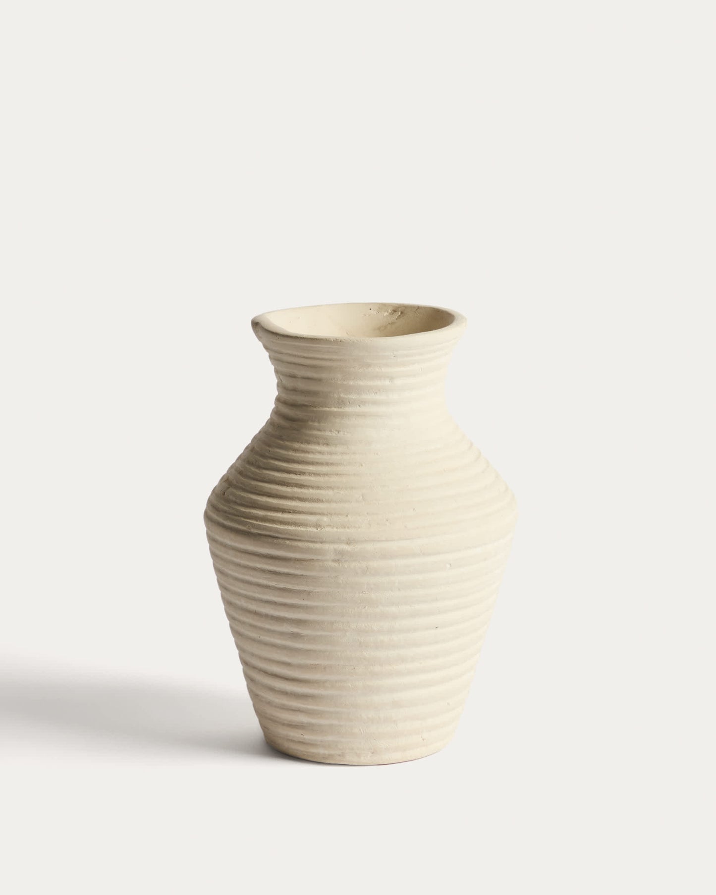 Vaso Pria in cartapesta beige 25 cm