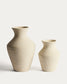 Vaso Pria in cartapesta beige 25 cm