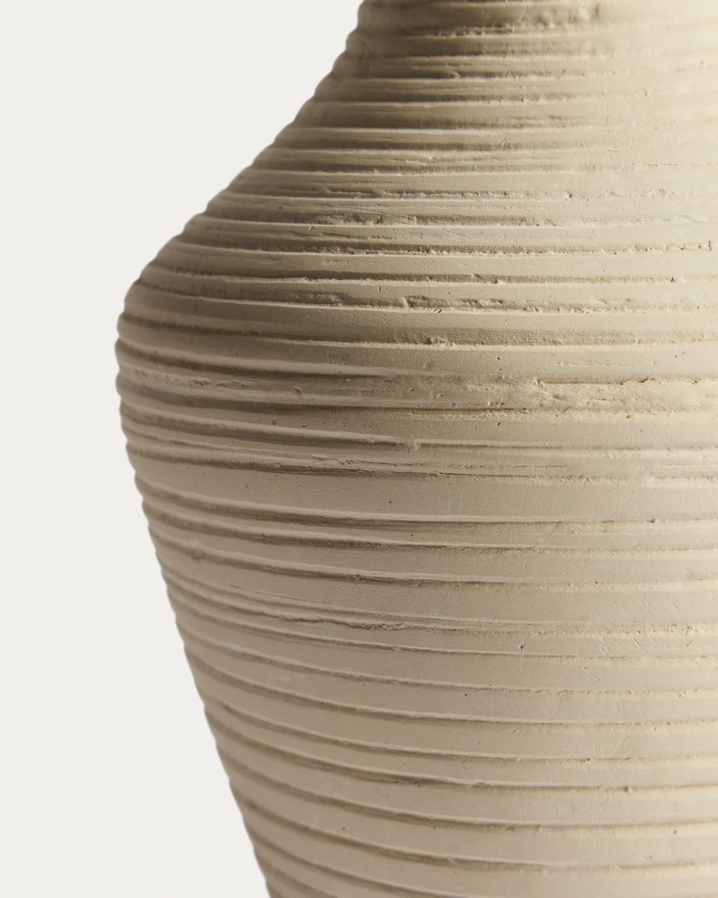 Vaso Pria in cartapesta beige 36 cm