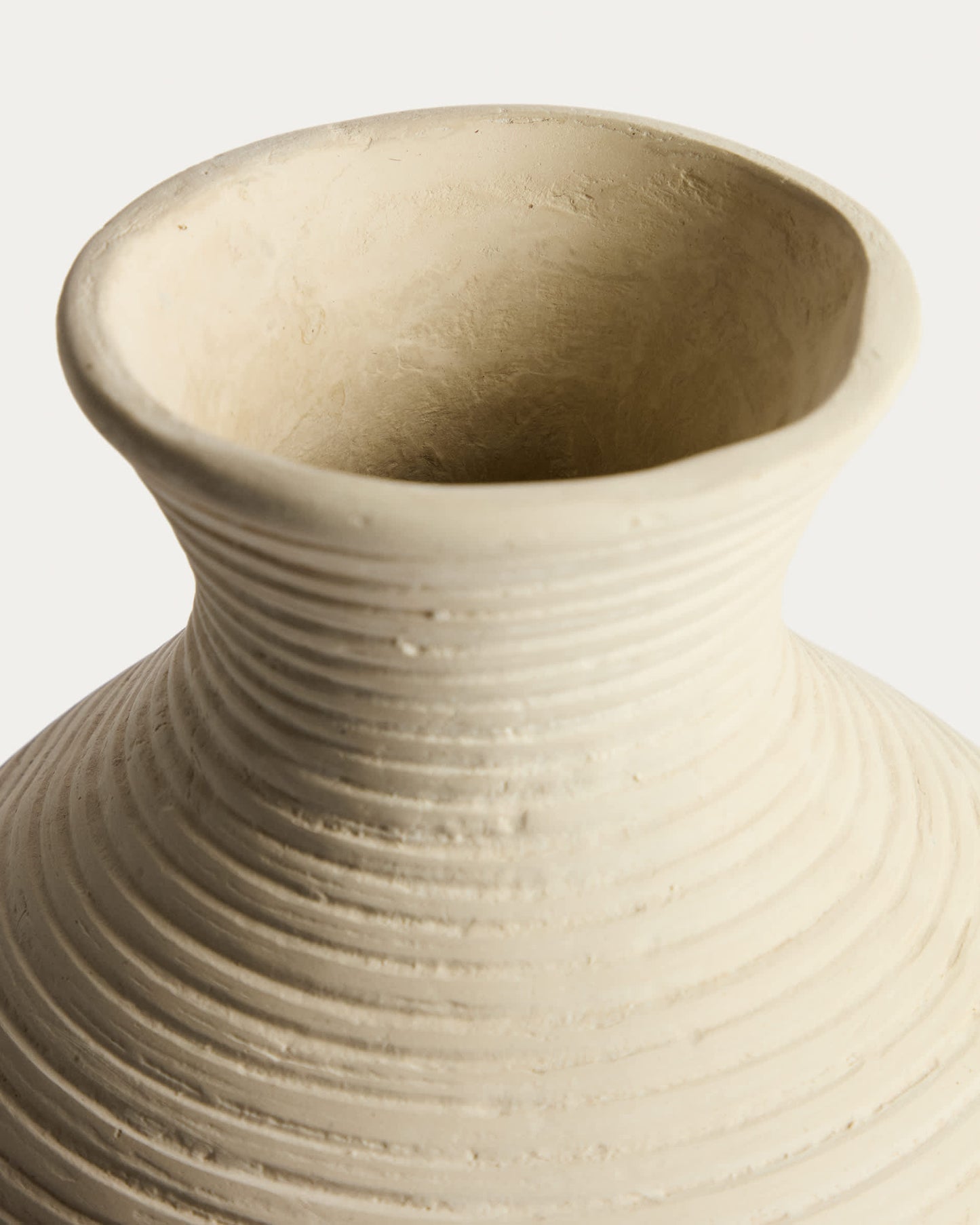 Vaso Pria in cartapesta beige 36 cm