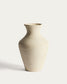 Vaso Pria in cartapesta beige 36 cm