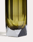 Vaso Uconi in vetro verde oliva 26 cm