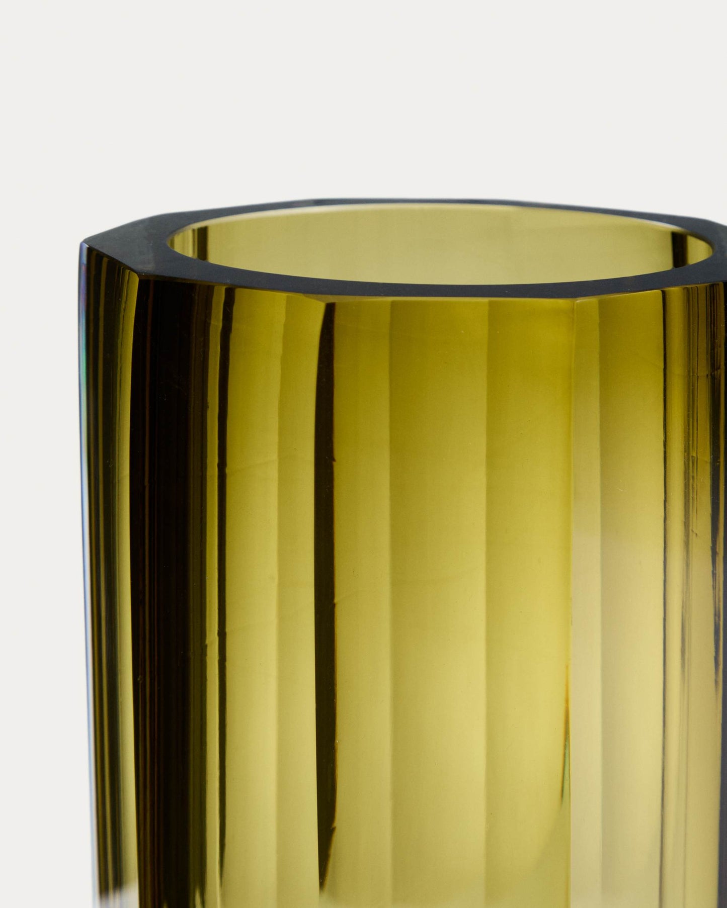Vaso Uconi in vetro verde oliva 26 cm
