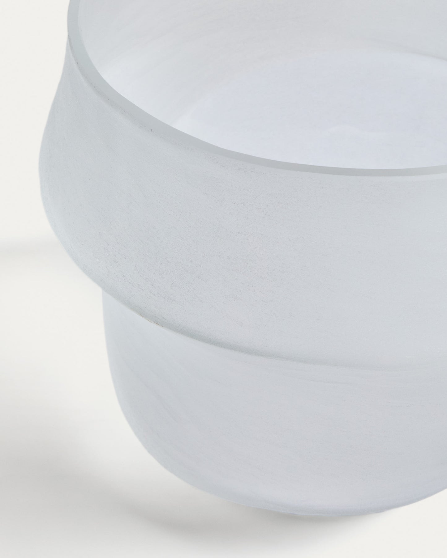 Vaso Neluo in vetro opalino bianco, 31,5 cm