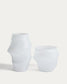Vaso Neluo in vetro opalino bianco, 31,5 cm