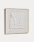 Quadro astratto Gadir bianco 80 x 80 cm