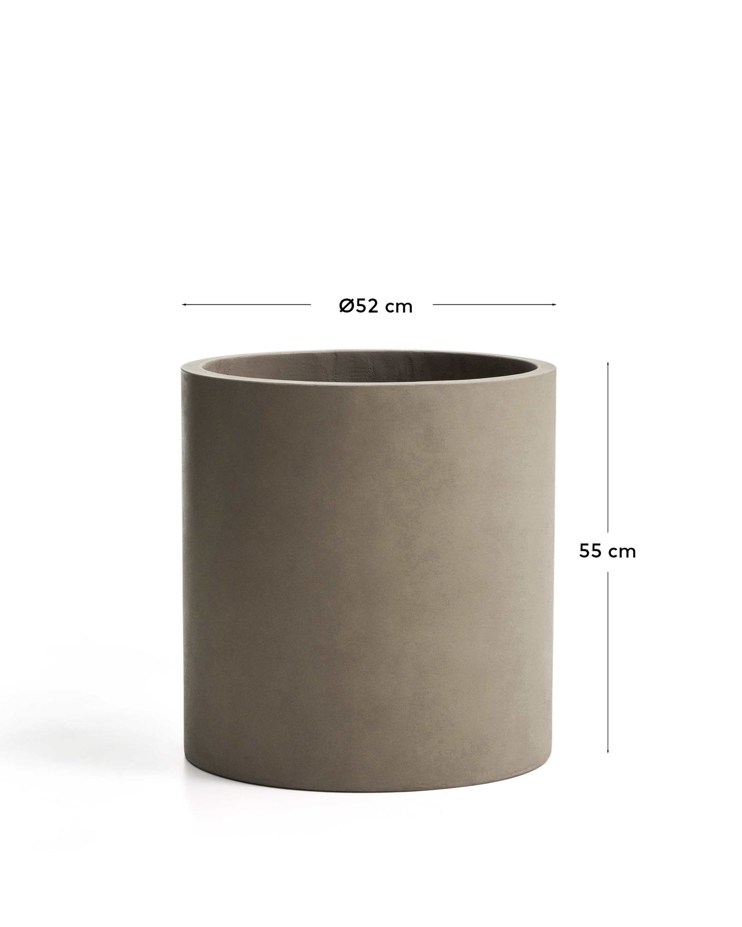 Fioriera Aiguablava in cemento grigio Ø 52 cm