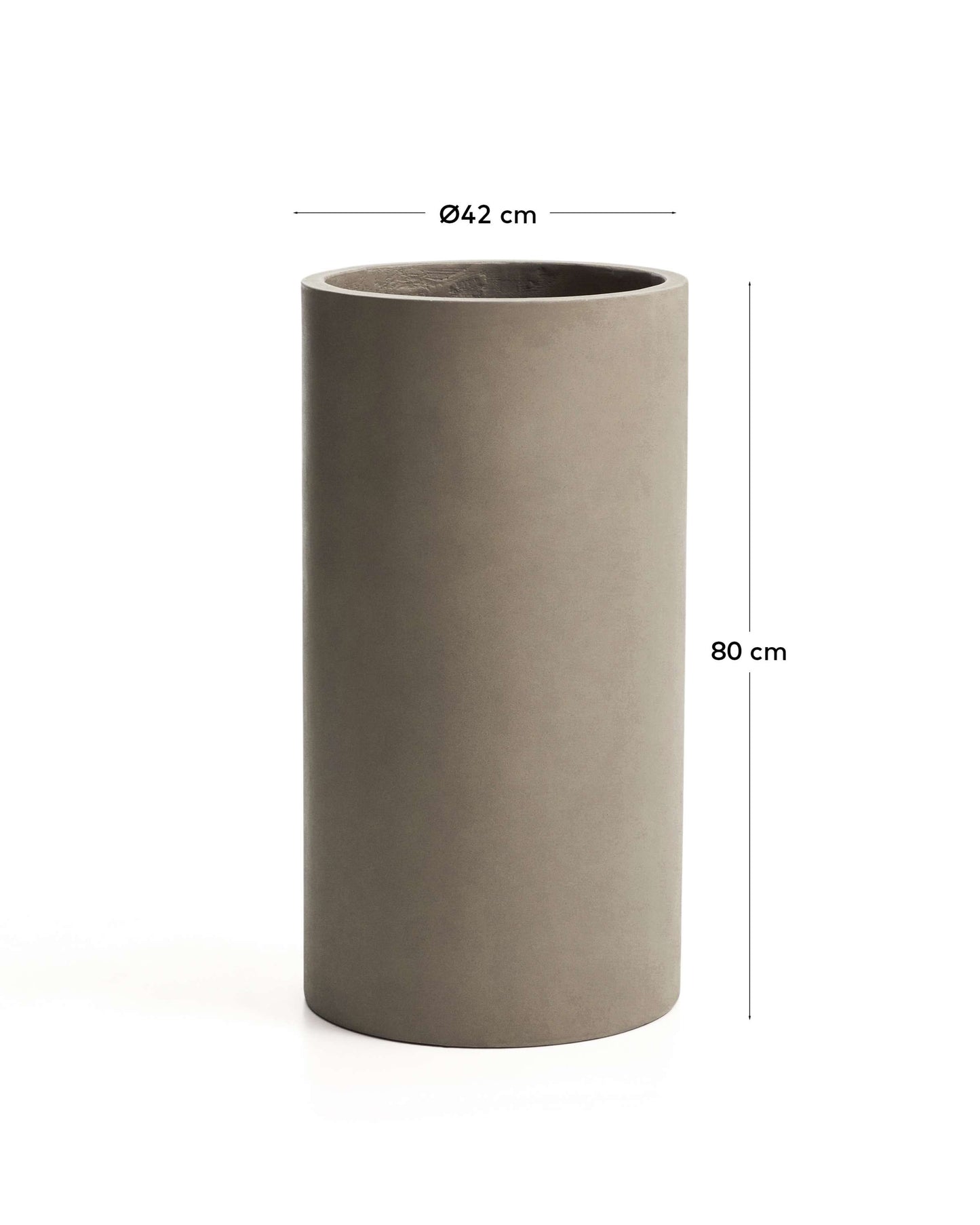 Fioriera Aiguablava in cemento grigio Ø 42 cm