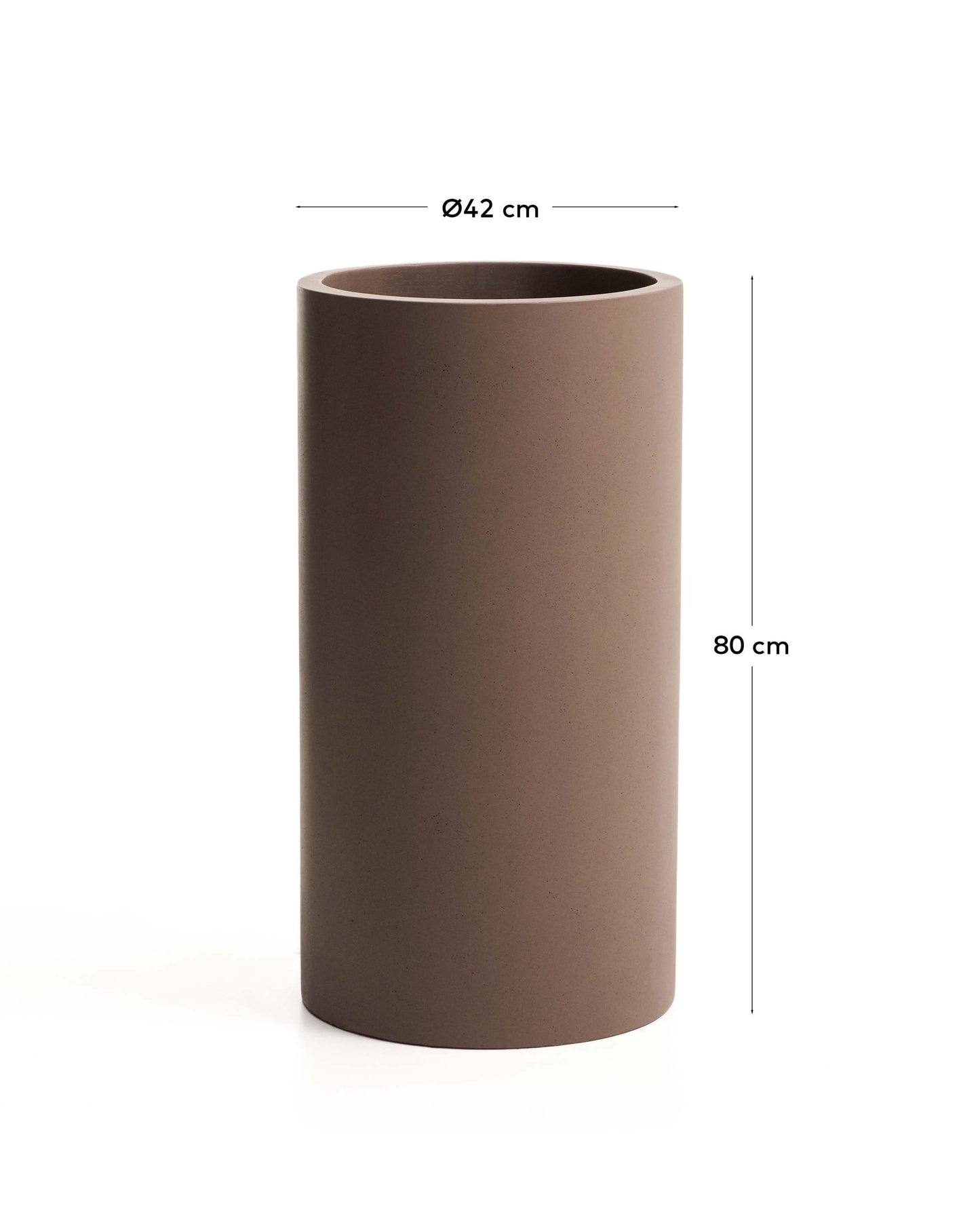 Fioriera Aiguablava in cemento marrone Ø 42 cm