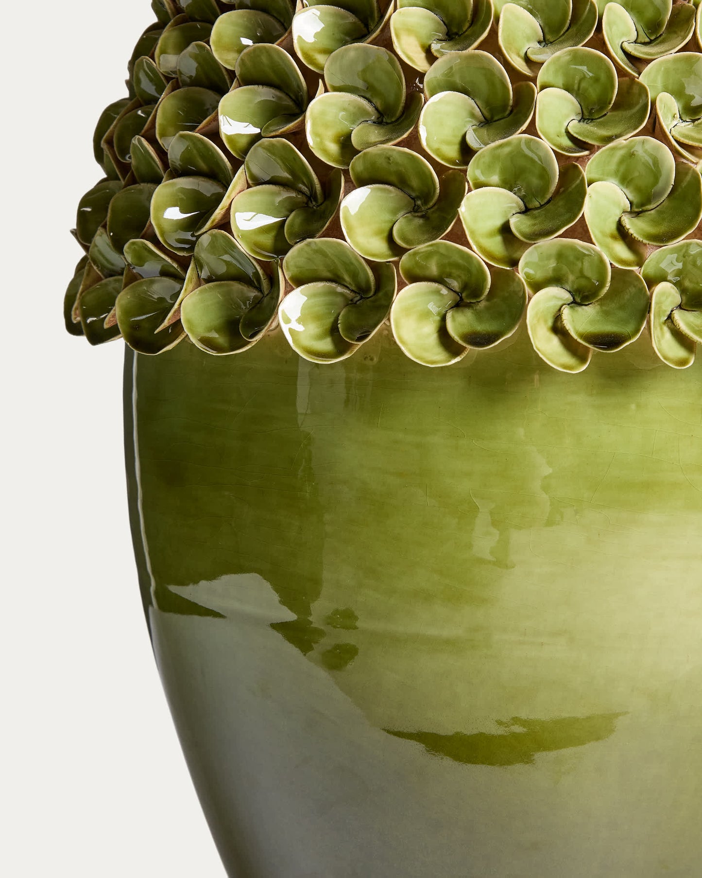 Vaso Ederia in ceramica verde chiaro 39 cm