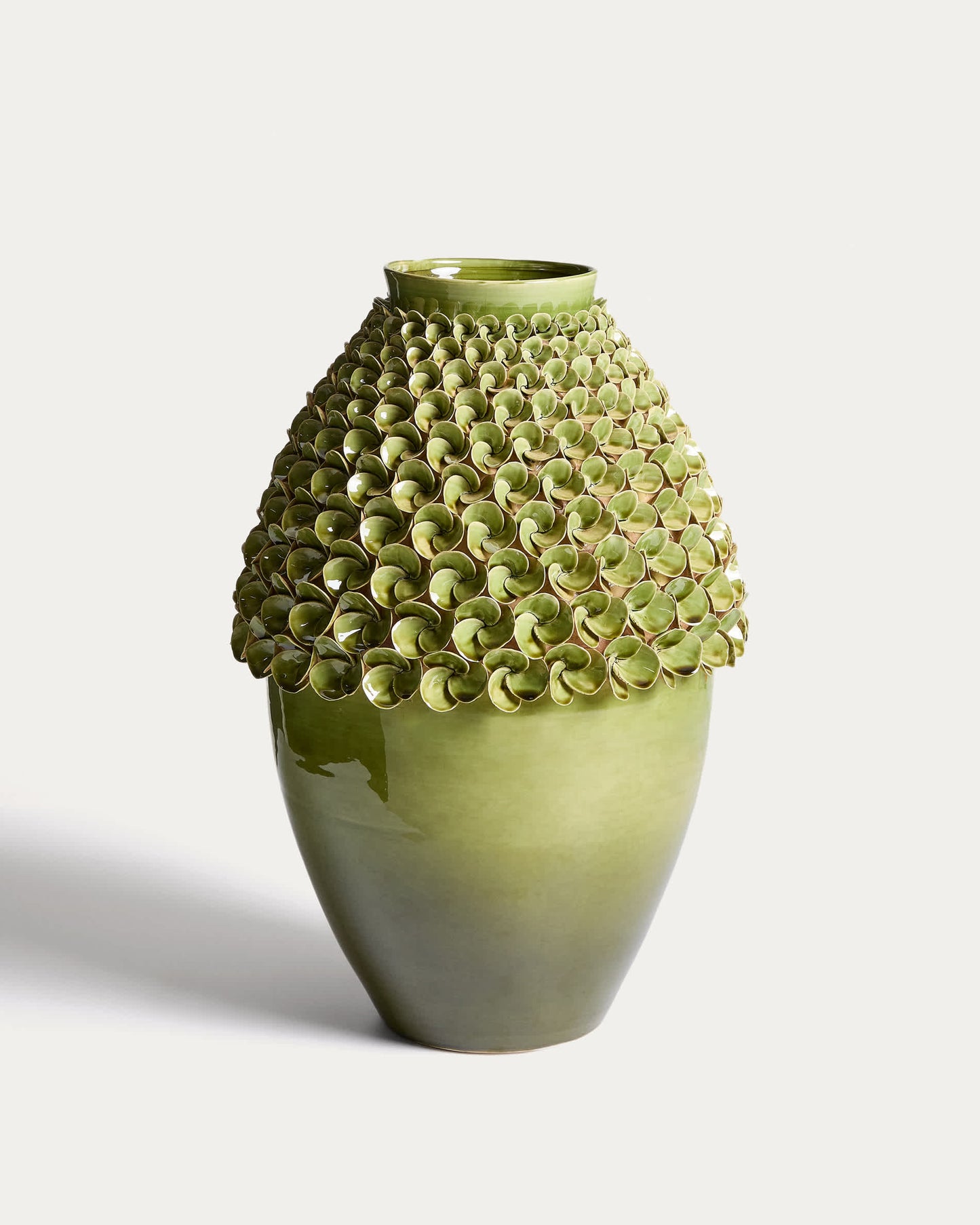 Vaso Ederia in ceramica verde chiaro 39 cm