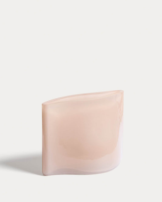 Vaso Ardeni in vetro rosa pallido 15,5 cm