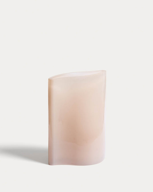 Vaso Ardeni in vetro rosa pallido 22 cm