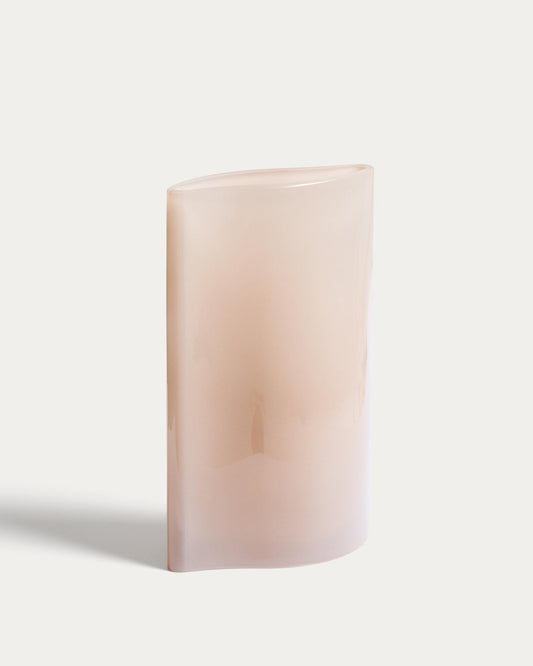 Vaso Ardeni in vetro rosa pallido 28 cm