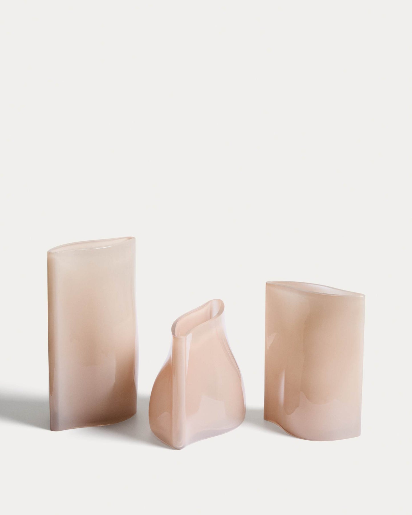 Vaso Ardeni in vetro rosa pallido 28 cm