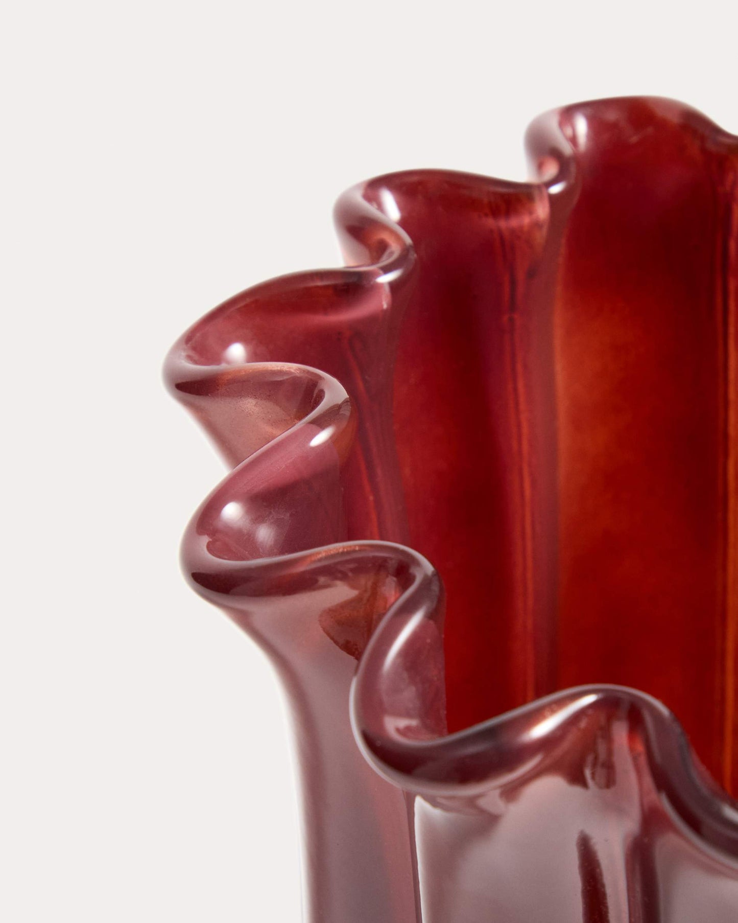 Vaso Cerine in vetro bordeaux 25 cm